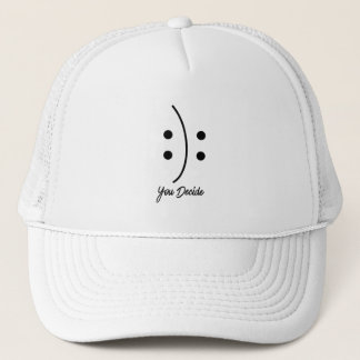 You Decide Minimalist Line Art Perspective Trucker Hat