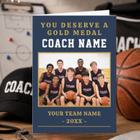 You Deserve a Medal Coach Photo Basketball
