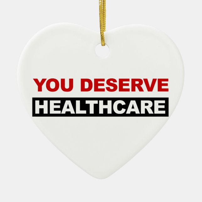 You Deserve Healthcare Ceramic Tree Decoration (Front)