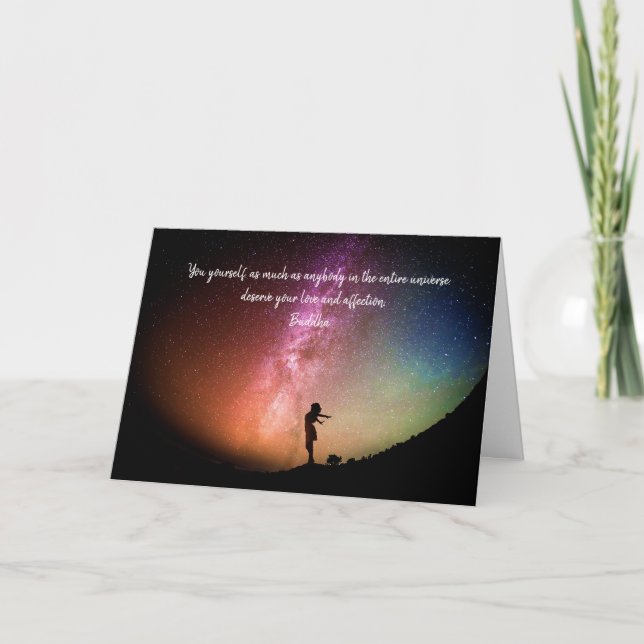 You Deserve Your Love Quote | Sending Hugs Card (Front)