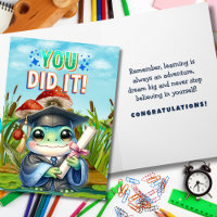 You Did It! Cute Frog Graduation Joy