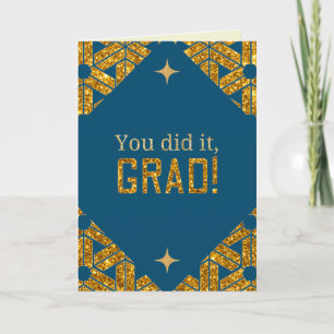 You Did It Glitter Graduation Card