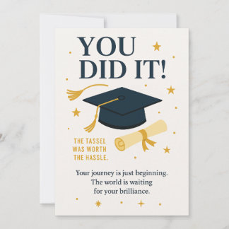 You Did It!" Graduation Card – Congrats for Grads