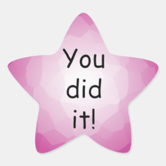 You did it! star sticker