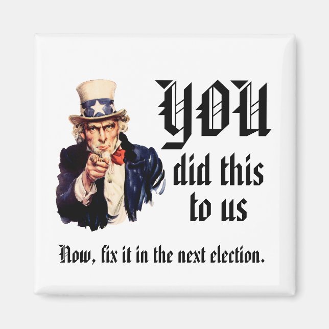 YOU Did This to Us Magnet (Front)