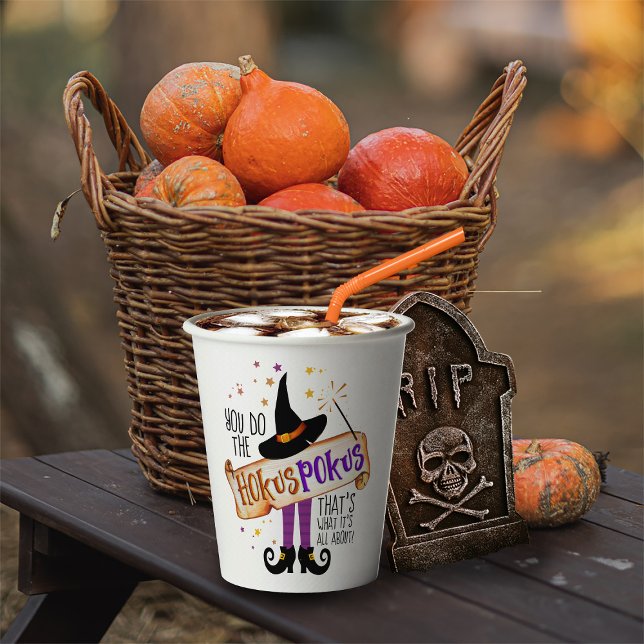 You Do the Hokus Pokus Witch Magic ID982 Paper Cups (Front In Situ)