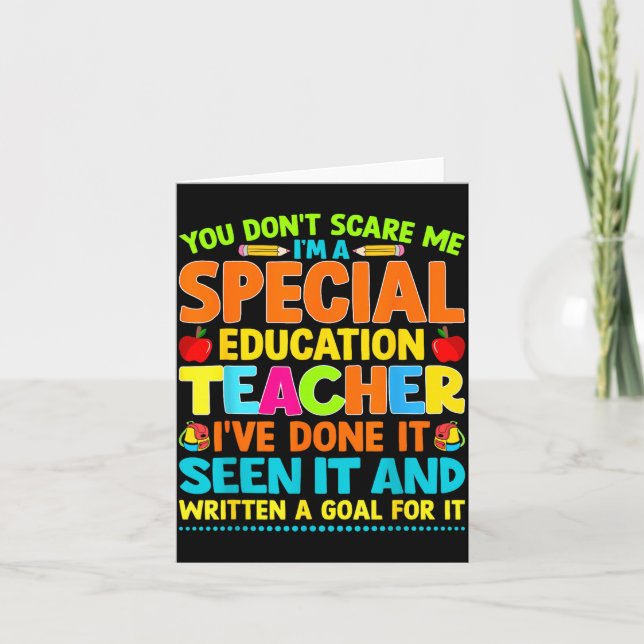 You Don't E Me I'm A Special Education Teacher Men Card (Front)
