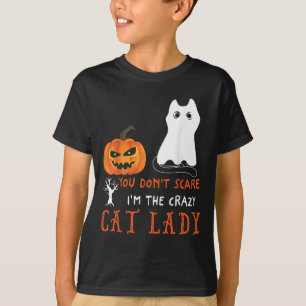You Don't E Me I'm The Crazy Cat Lady Funny Hallow T-Shirt