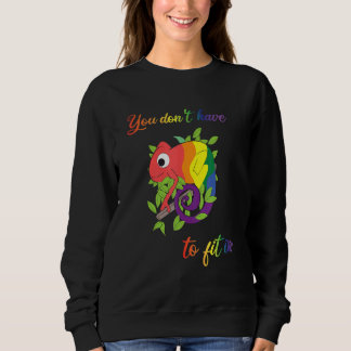 You Don't Fit Any Mould Chameleon Rainbow Lgbt Sweatshirt