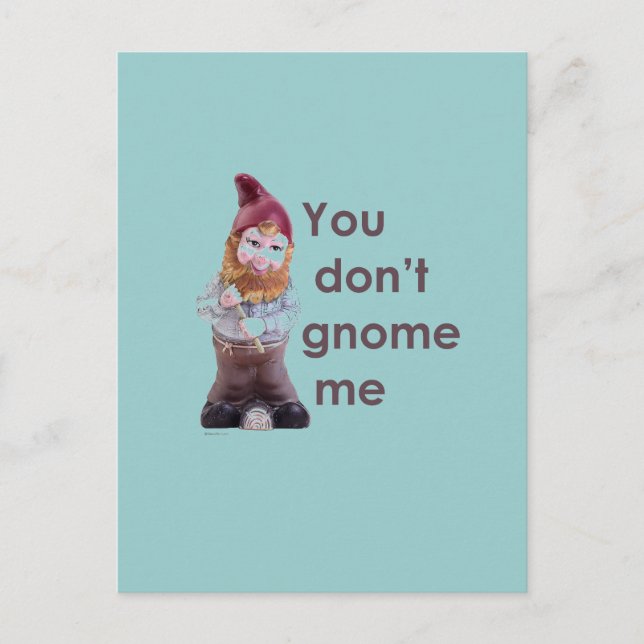 YOU DON'T GNOME ME POSTCARD (Front)