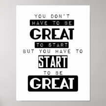 you don't have to be great to start motivational