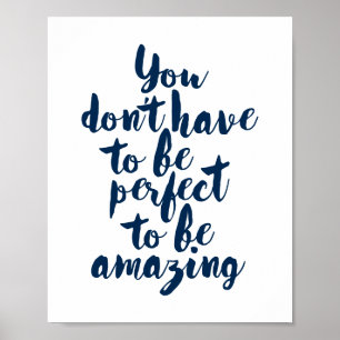 You don't have to be perfect, Navy motivational Poster