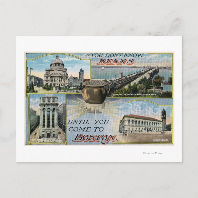 You Don't Know Beans, Scenic Views of Boston Postcard (Front)
