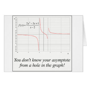You don't know your asymptote...