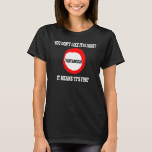 you don't like italians vaffanculo Italy Italian V T-Shirt