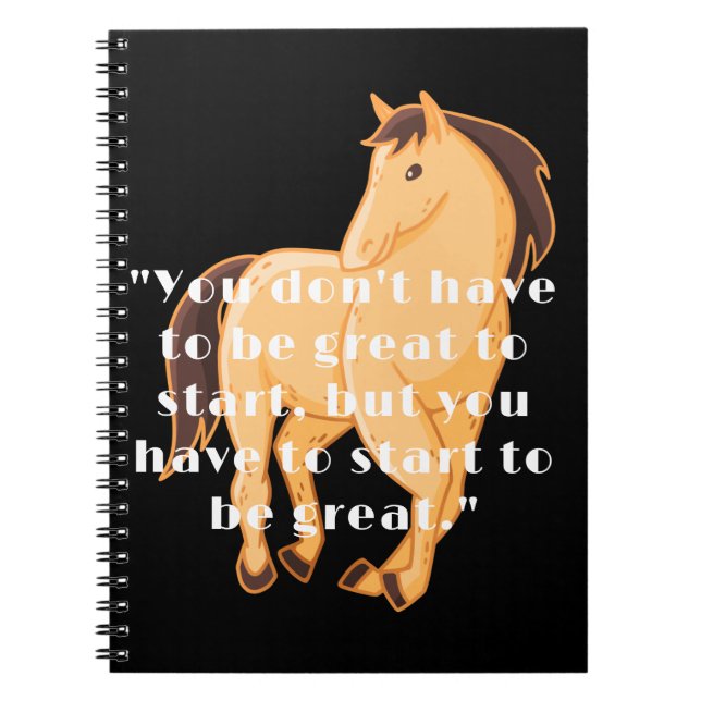 You dont quotes Custom Horse text photo Spiral Notebook (Front)