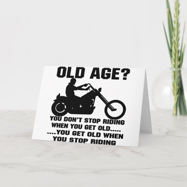 You Don't Stop Riding When You Get Old Card (Front)