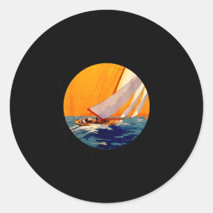 You Don't Stop Sailing When You Get Old Funny Old  Classic Round Sticker