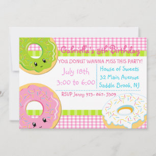 You DONUT Wanna Miss This Party Girls Invitation