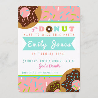 "You DONUT Want to Miss This" Doughnut Invitation