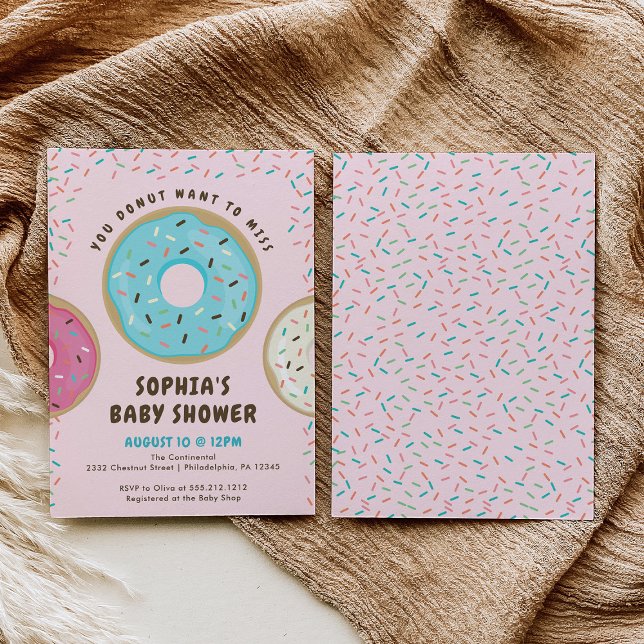 You Doughnut Want to Miss Baby Shower Invitation (Creator Uploaded)