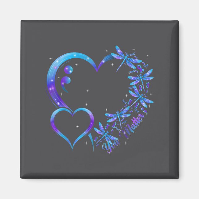 You Dragonfly Suicide Prevention Awareness Men Wom Magnet (Front)