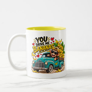 YOU DRIVE ME BANANAS MONKEY MUG GIFT FUNNY CUTE
