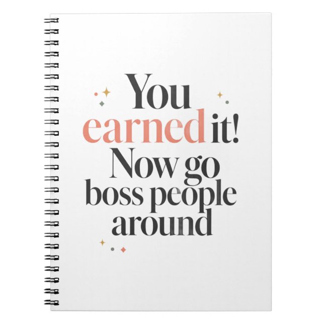 You Earned It Time to Lead Notebook (Front)