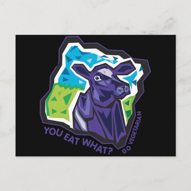 You Eat What? Cow Postcard (Front)