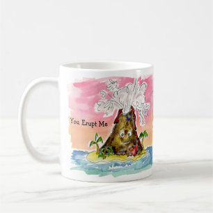You Erupt Me, I Lava You Cartoon Volcano Coffee Mug
