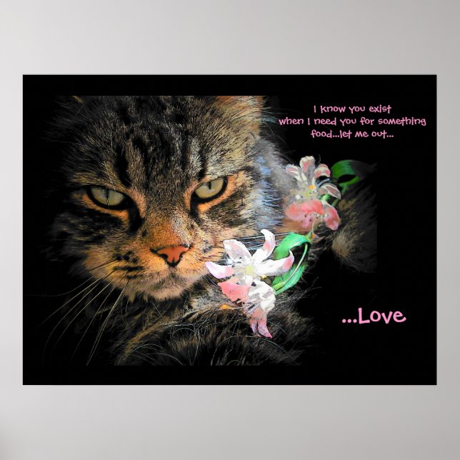 You Exist For Love Cat Haiku Poster (Front)