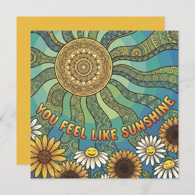 You Feel Like Sunshine Personalized Card (Front/Back)