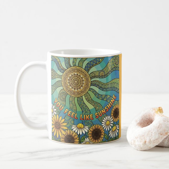 You Feel Like Sunshine Photo Coffee Mug (With Donut)