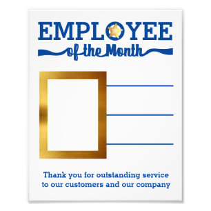 You fill-in employee of the month photo award