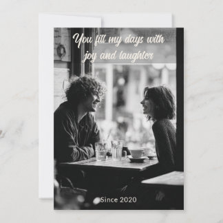 You Fill My Days With Joy – Personalised Valentine Holiday Card