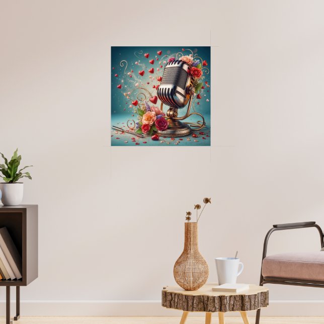 You Fill My Heart With Song - Retro Romantic Poster (Living Room 3)