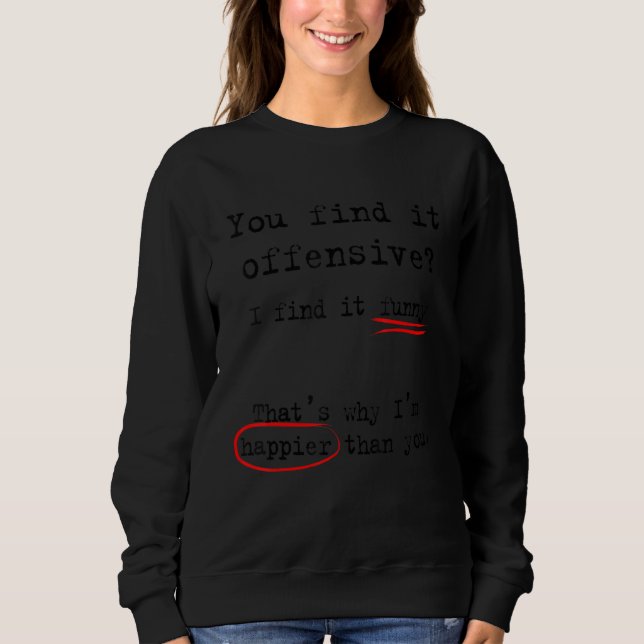 You Find It Offensive I Find It Sweatshirt (Front)