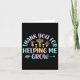You For Helping Me Grow Grateful Graduation Kids  Card