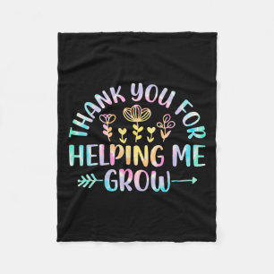 You For Helping Me Grow Grateful Graduation Kids Fleece Blanket