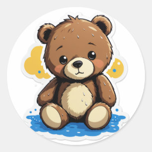 You Forgot Me? – Sad Teddy in the Rain Sticker