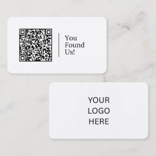 You Found Us! Customisable QR code And Logo Business Card