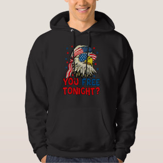 You Free Tonight Bald Eagle Mullet American Flag 4 Hoodie