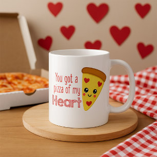 You Got a Pizza of My Heart Kawaii Pizza Pun  Coffee Mug