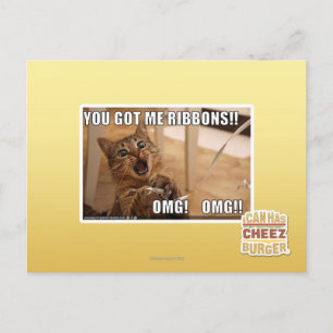 You got me ribbons!! postcard