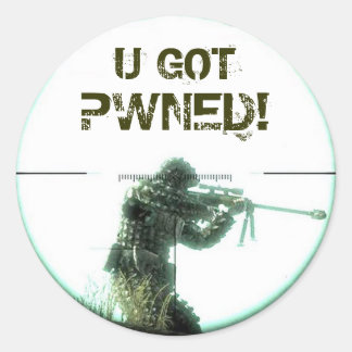 You Got Pwned Classic Round Sticker
