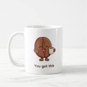 You Got This Coffee Bean Character Encouragement Mug
