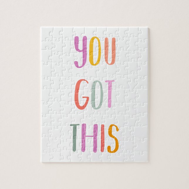 You Got This Colourful Inspirational Quote Jigsaw Puzzle (Vertical)