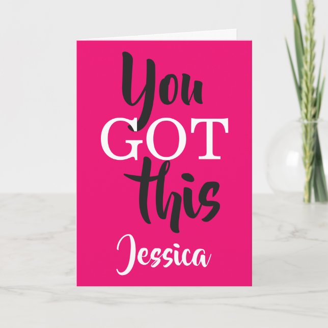 You Got This Custom Name Card (Front)