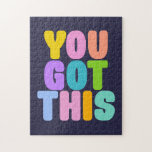 You Got This Cute Colourful Inspirational Quote Jigsaw Puzzle<br><div class="desc">Brighten your day with this You Got This! Inspirational Quote Jigsaw Puzzle. The vibrant,  whimsical typography brings a burst of positivity and fun to your puzzle time. Perfect for anyone who needs a little encouragement,  this puzzle is both a delightful challenge and a colourful reminder to stay motivated.</div>