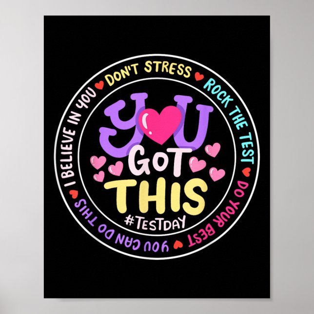 You Got This Don't Stress Do Your Motivational Tes Poster (Front)